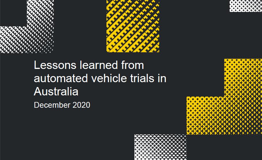 國家運輸委員會（NTC）：2020從澳大利亞自動化汽車試驗中學到的經驗