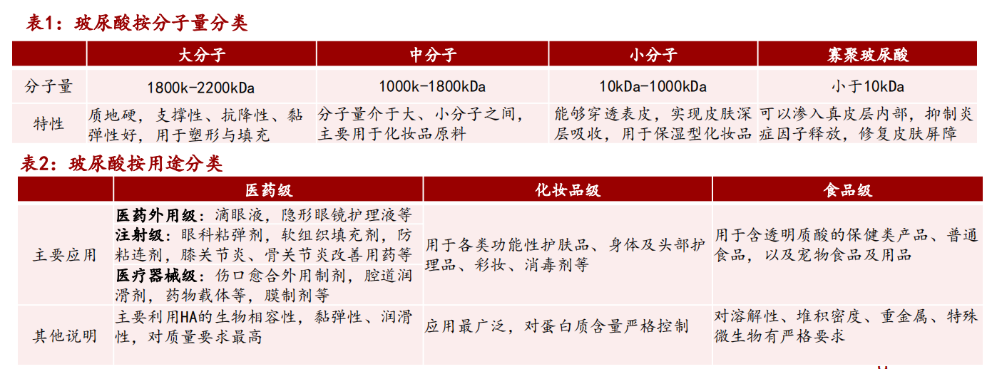 玻尿酸分類 玻尿酸分類